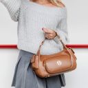 Olivia Handtasche aus Leder Beige TL142396