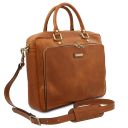 Pisa Cartable en Cuir Porte Ordinateur Avec Poche Frontale Naturel TL142427