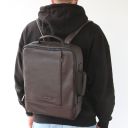 Brooklyn Mochila en Piel Porta Ordenador Negro TL142445