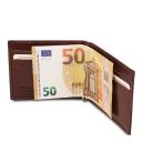 Elegante Porta Tarjetas en Piel con Clip Para Billetes Negro TL142055
