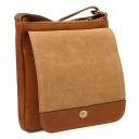 John Leather Crossbody bag for men With Front zip Black TL141408