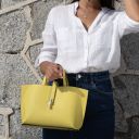 Agatha Sac Cabas en Cuir Jaune Lime TL142456