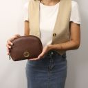 Vera Soft Leather Toiletry Case Coffee TL142438