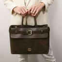 Tenace Suede Leather Handbag Bordeaux TL142525