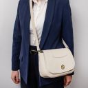 Sella Leather Shoulder bag Beige TL142506
