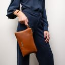 TL Bag Soft Leather Clutch Taupe TL142029