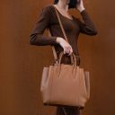 Tulipan Leather Handbag Lipstick Red TL141727