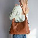 Plenia Bolso Shopping en Piel Beige TL142569