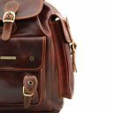 Trekker Travel set Leather Backpacks Dark Brown TL90173