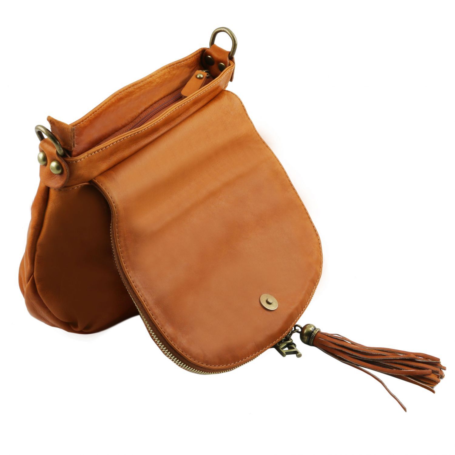 Tuscany Leather TL Bag Bolso En Piel Soave Con Borla Y 
