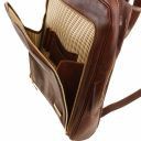 Bangkok Кожаный рюкзак для ноутбука с отделением впереди Темно-коричневый TL141289