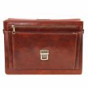 Volterra Leather Briefcase 2 Compartments Honey TL141544