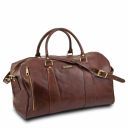 TL Voyager Travel Leather Duffle bag - Large Size Dark Brown TL141794