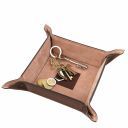 Exclusive Leather Valet Tray Large Size Dark Brown TL141271