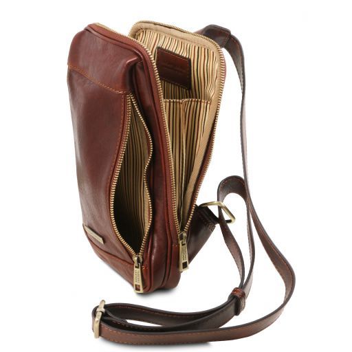 tan leather crossover bag