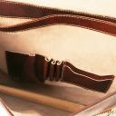 Torino Leather Briefcase 2 Compartments Dark Brown TL10029