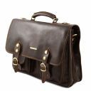 Modena Leather Briefcase 2 Compartments Brown TL141134
