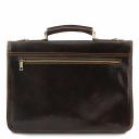 Torino Leather Briefcase 2 Compartments Dark Brown TL10029