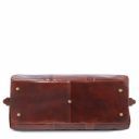 Francoforte Exclusive Leather Weekender Travel Bag - Small Size Dark Brown TL140935