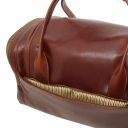 TL Voyager Travel leather bag with side pockets - Small size Коричневый TL141441