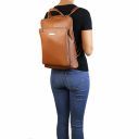 TL Bag Soft Leather Backpack for Women Brandy TL141682