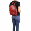 TL Bag Sac à dos Pour Femme en Cuir Souple Rouge Lipstick TL141376
