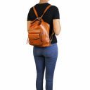 TL Bag Borsa Donna in Pelle Convertibile a Zaino Blu scuro TL141535