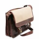 TL Postman Leather messenger bag Brown TL141288