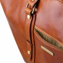 TL Voyager Leather Travel bag With Front Pocket Dark Brown TL142140