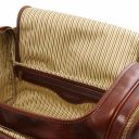 TL Voyager Travel Leather bag With Side Pockets - Small Size Brown TL142142