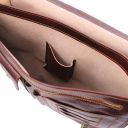 Siena Leather Messenger bag 2 Compartments Dark Brown TL10054
