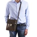 David Кожаная сумка через плечо - Малый размер Темно-коричневый TL141425