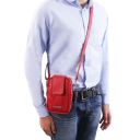 TL Bag Soft Leather Cellphone Holder Mini Cross bag Black TL141698