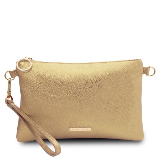 Soft cheap gold clutch