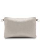 TL Bag Clutch aus Weichem Metallic-Leder Silver TL141988