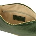 TL Bag Pochette in Pelle Morbida Metallic Verde Foresta TL141988