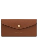 Cartera Tipo Sobre en Piel Cognac TL142322