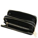 Mira Doppel Rundum-Reißverschluss Damenbrieftasche aus Leder Schwarz TL142331