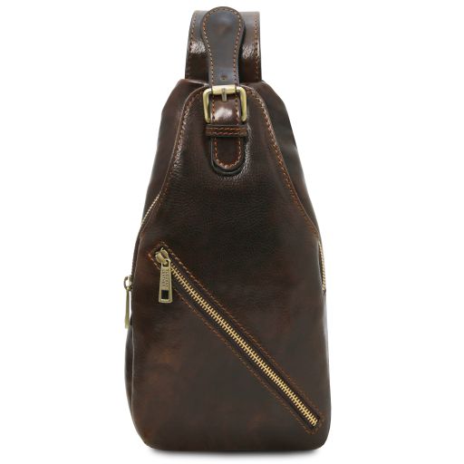 Kevin Leather Crossover bag Темно-коричневый TL142195