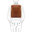 Bangkok Leather Laptop Backpack - Large Size Natural TL142336