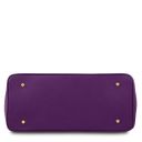 TL Bag Leather Handbag With Golden Hardware Purple TL141529