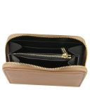 Kore Exklusive Damenbrieftasche aus Leder mit Rundum-Reißverschluss Taupe TL142321
