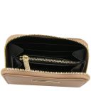 Kore Exklusive Damenbrieftasche aus Leder mit Rundum-Reißverschluss Champagne TL142321