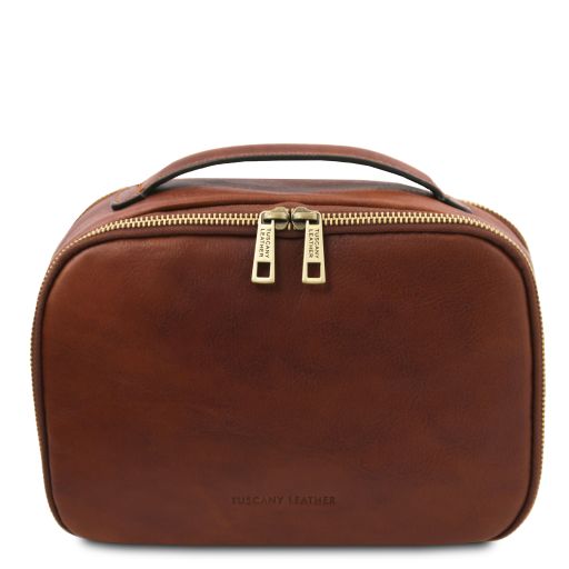 Marvin Kulturtasche aus Leder Braun TL142326