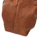 TL KeyLuck Borsa Shopping in Pelle Stampa Intrecciata Cannella TL142339