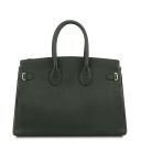 TL Bag Leather Handbag With Golden Hardware Forest Green TL141529