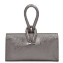 TL Bag Metallic Leather Clutch Silver TL141993