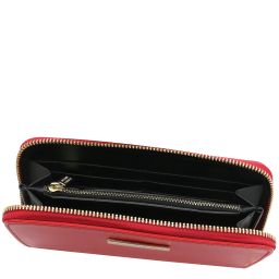Ilizia Exclusive zip Around Leather Wallet Lipstick Red TL142317