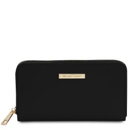 Ilizia Exclusive zip Around Leather Wallet Black TL142317