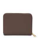 Leda Exclusive zip Around Leather Wallet Dark Taupe TL142320